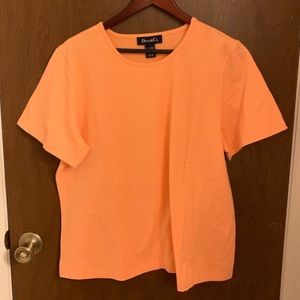 Denim&Co Orange Tee